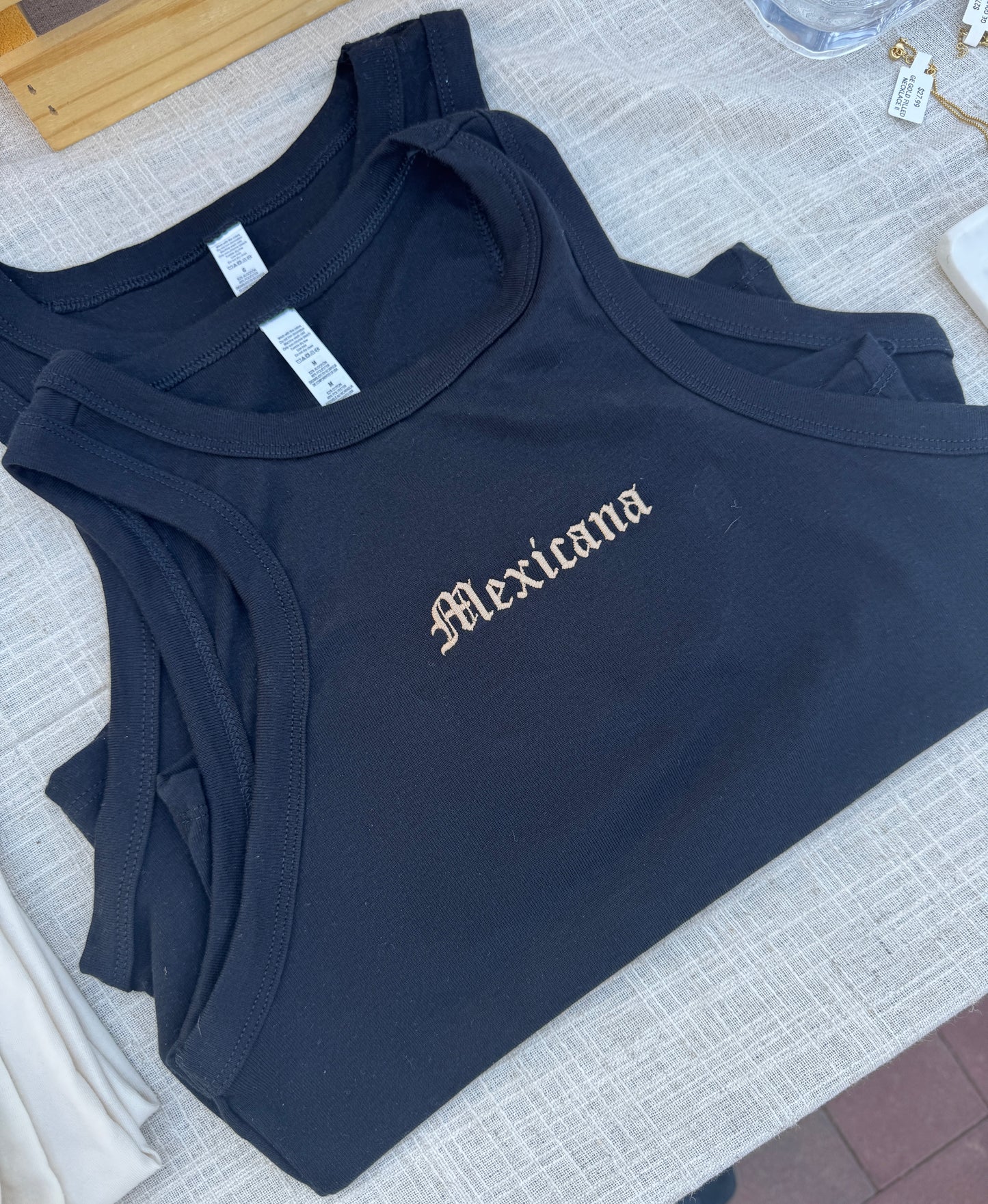 Mexicana Muscle Tank Top Black